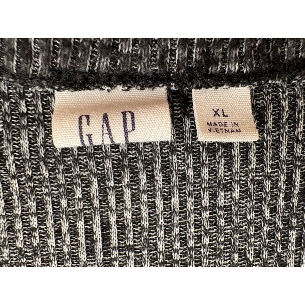 Gap Women XL Gray Marled Ribbed Mock Neck Long Sleeve Top Knit Pullover - Picture 4 of 7